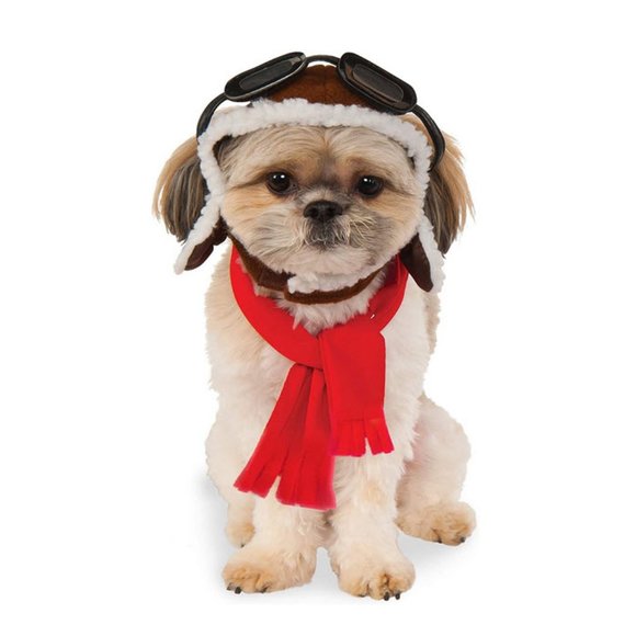 Rubie's Other - Pet Aviator Hat and Scarf Costume Set  S/M